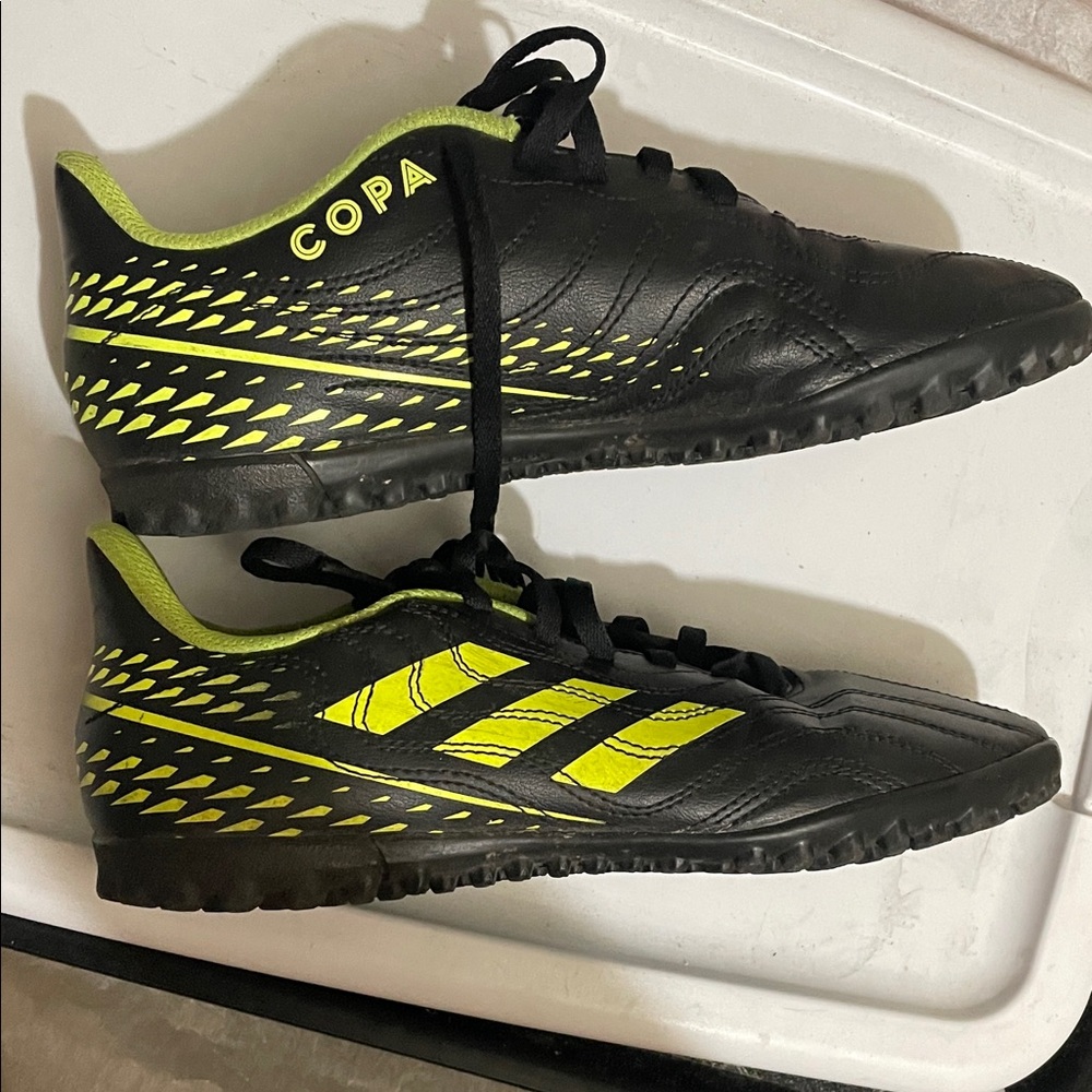 Adidas Copa Black with Neon Yellow Accents